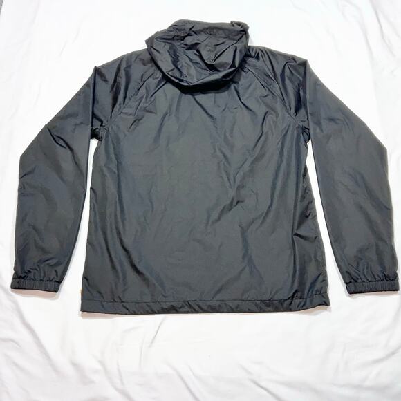 Quicksilver Windbreaker Jacket Waterman Men Medium Full-Zip Hoodie Black Used - Picture 2 of 11